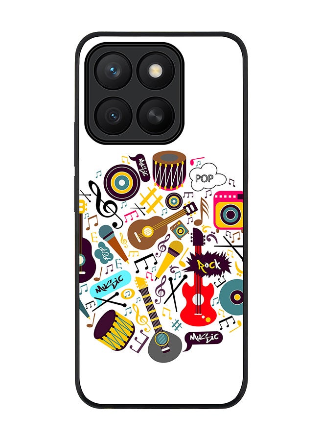 Stylizedd For Honor X8c Case,Slim fit Camera Protection, Shockproof Thin Phone cover  - Muscial Instruments