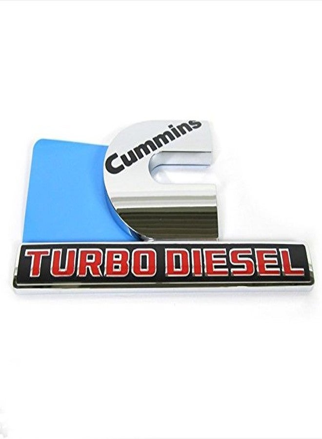 Yoaoo 2Pack OEM Chrome Cummins Turbo Emblem Badges Compatible with 2500 3500 Emblem Glossy 6.2" by 3.4" inches - Image 4