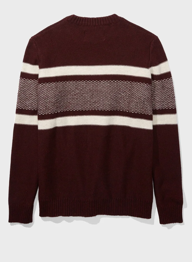American Eagle Color Block Sweater