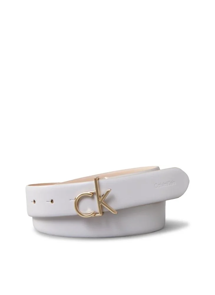 CALVIN KLEIN Logo Detail Allocated Buckle Hole Belt