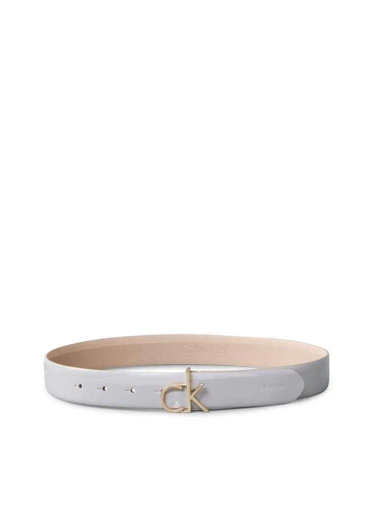 CALVIN KLEIN Logo Detail Allocated Buckle Hole Belt