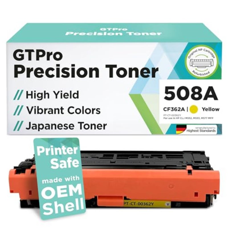 خراطيش حبر بديلة لطابعة الليزر المكتبية لسلسلة HP Color LaserJet Pro MFP M552/M553/M577 باللون الأصفر، حبر بوليمر عالي الإنتاجية، تناسق ألوان نابض بالحياة - Image 1