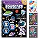 Jectivs Art Craft ActivityFoil Craft Outer Space DIY Art Fun KitsNo Mess Creative Foil Art Kits Set Drawing Game for KidsBirthday Gifts Craft Supplies Travel Toys for Girls Boys Ages 4 5 6 7 8 9 Year Old - Image 3