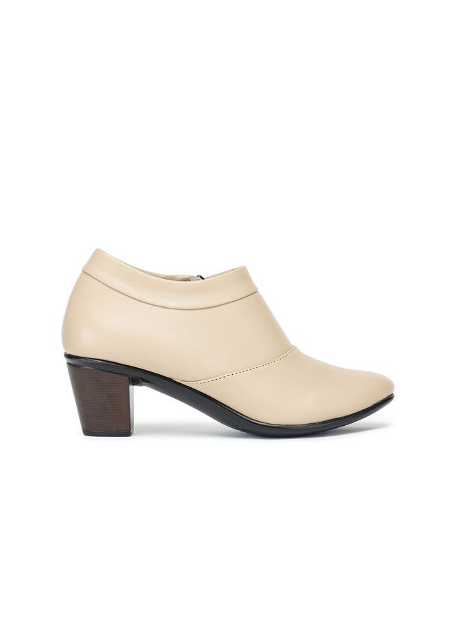 She Zone Cream Block Boots for Women - Image 5