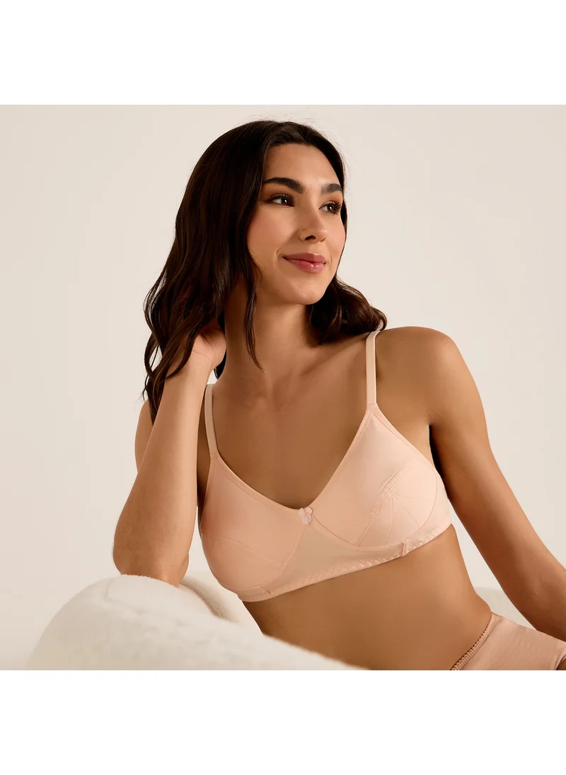 سبلاش فيڤ Bow Detail Support Bra with Hook and Eye Closure and Adjustable Strap