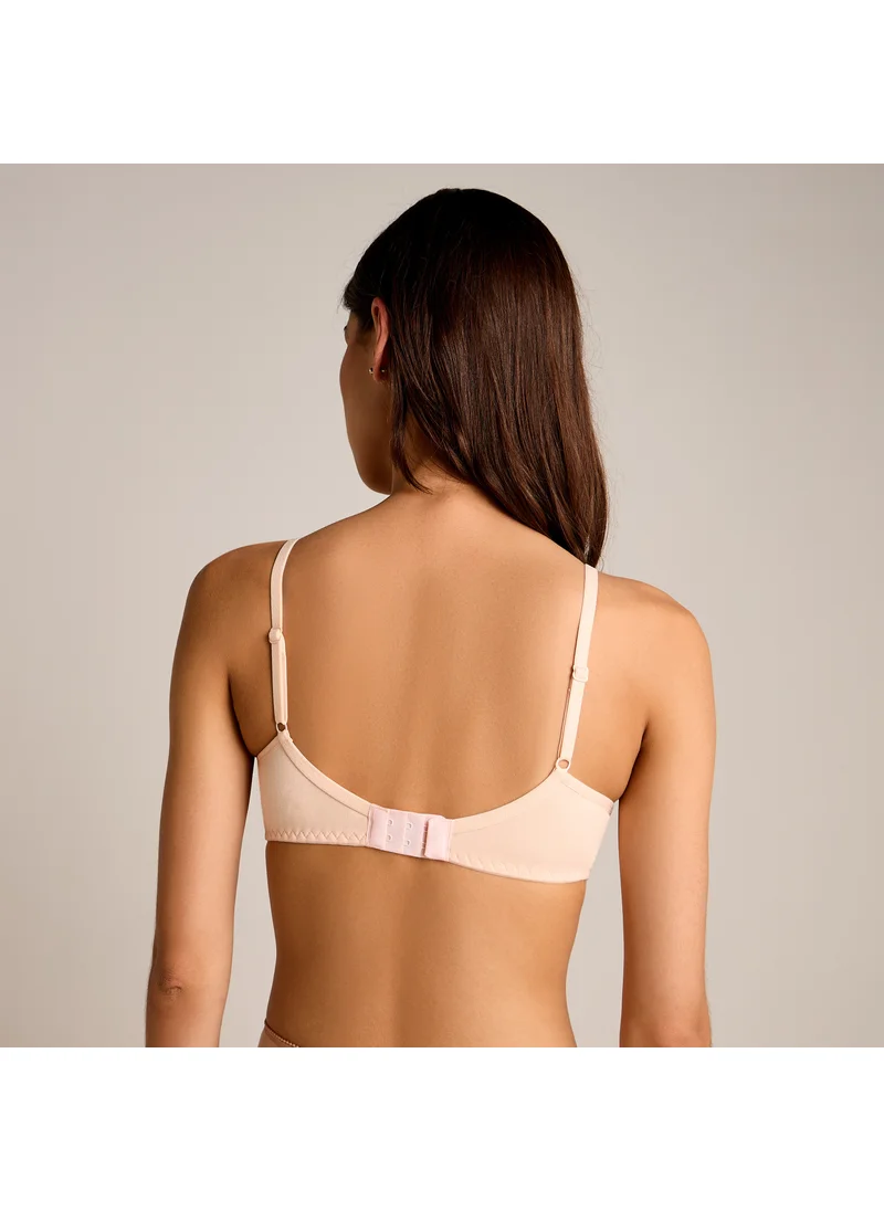 سبلاش فيڤ Bow Detail Support Bra with Hook and Eye Closure and Adjustable Strap