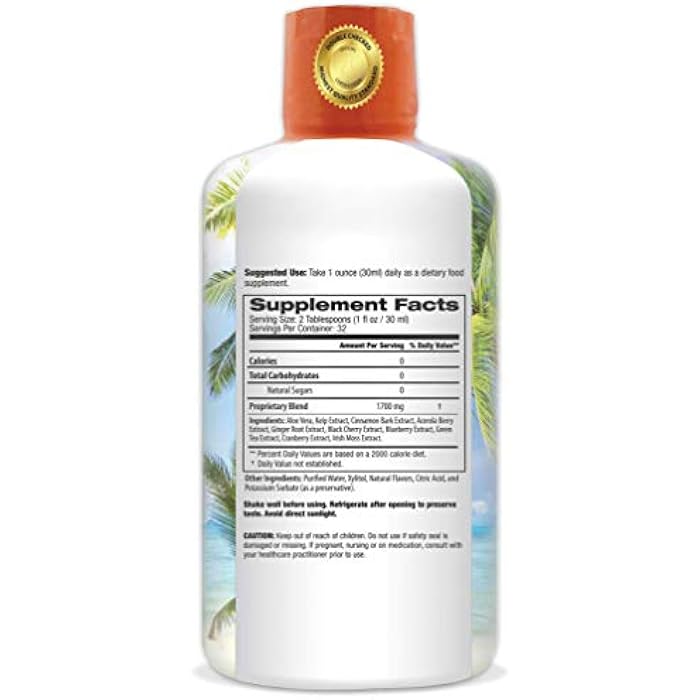 Tropical Oasis Cinnabalance – Liquid Cinnamon Supplement w/ Cinnamon Bark, Aloe Vera, Ginger Root, Green Tea & Antioxidants - 32 oz, 32 servings - Image 2