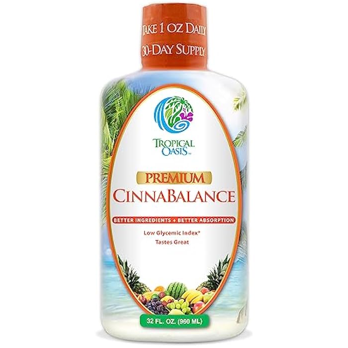 Tropical Oasis Cinnabalance – Liquid Cinnamon Supplement w/ Cinnamon Bark, Aloe Vera, Ginger Root, Green Tea & Antioxidants - 32 oz, 32 servings - Image 1
