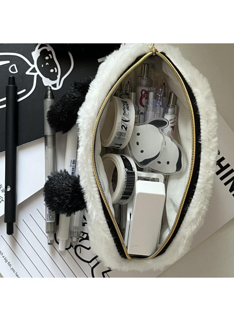 Cartoon Snoopy Pencil Bag Large Capacity Portable Plush Multifunctional Stationery Student