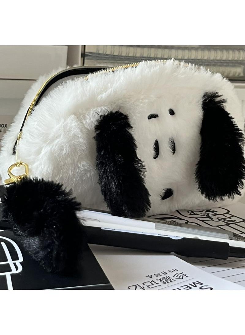 Cartoon Snoopy Pencil Bag Large Capacity Portable Plush Multifunctional Stationery Student