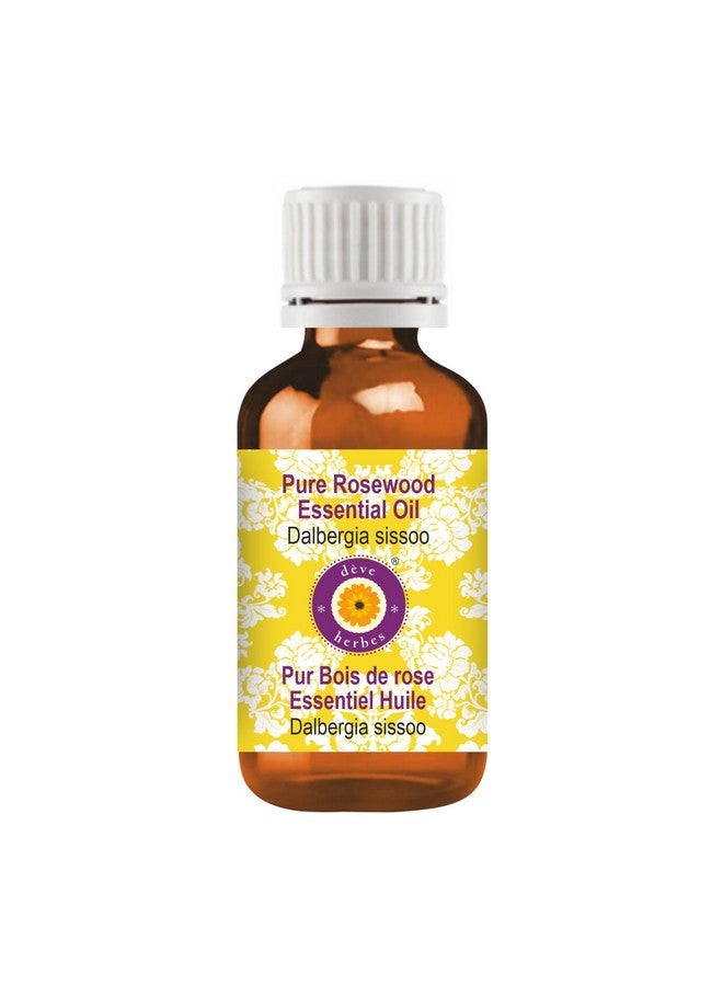 Deve Herbes Rosewood Essential Oil (Dalbergia sissoo) Pure | Non-Sticky | Non-greasy | Lightweight | Men & Women | All Skin Types | Steam Distilled 30ml - Image 1