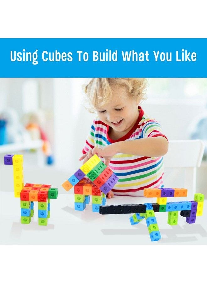 SpriteGru Math Linking Cubes Math Cubes Manipulatives With Activity Cards Linking Cube Math Counters For Kids Kindergarten Learning Activities  - Image 5