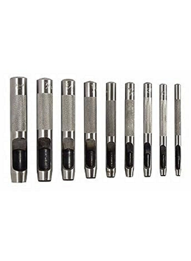 Leather Hole Punch  9 PCS 2.5-10mm Belt Hole Puncher Cylindrical Leather  - Image 1