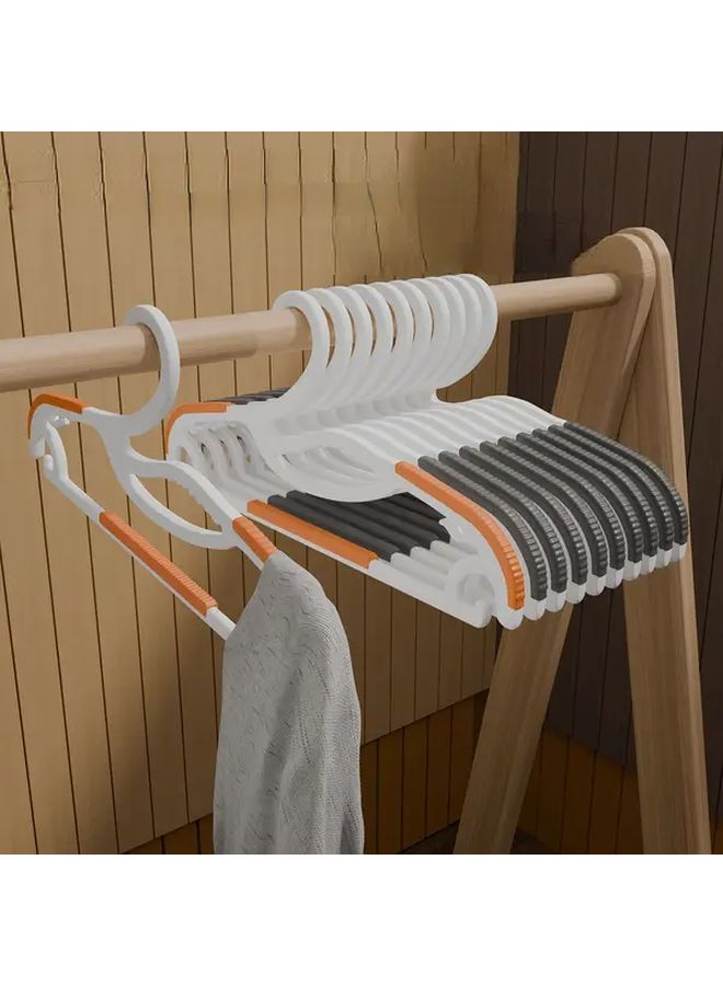 Grey 5 Pack Heavy Duty Swivel Hangers With Non Slip Sleeve Design For Closet Organization - Image 5