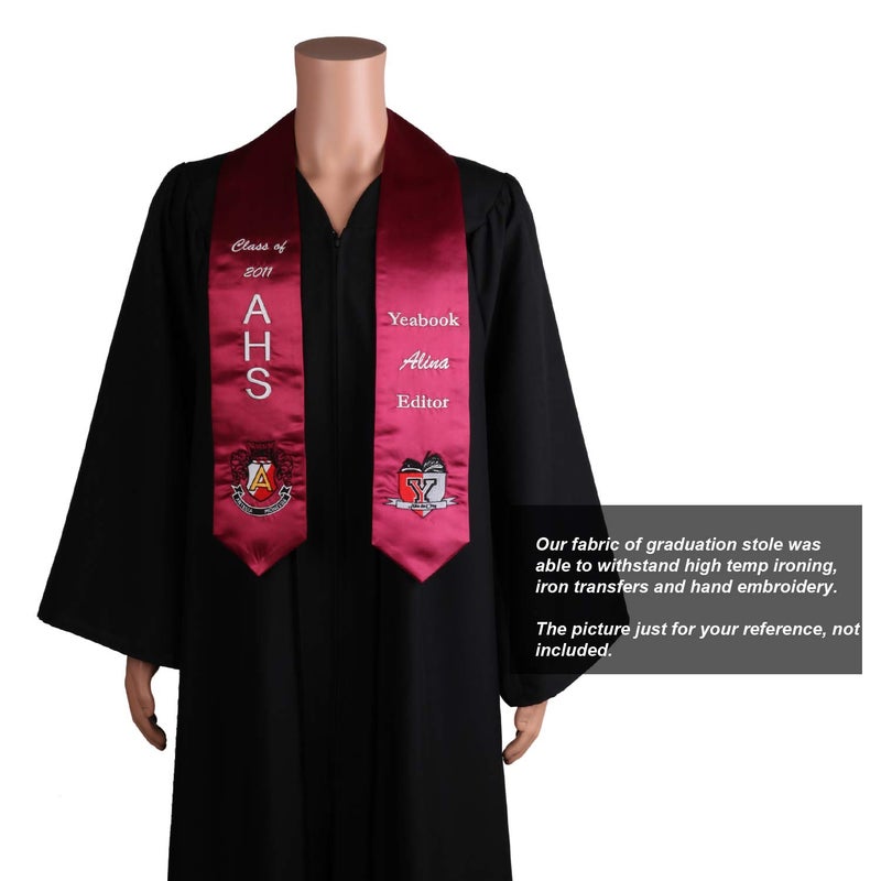 OSBO GradSeason Unisex Adult Plain Graduation Stole for Academic Commencements, 60'' long (Red) - Image 4