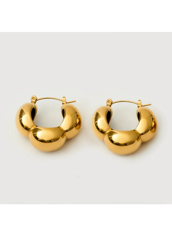 noya Bia Hoop Earrings - 18K Gold Plated