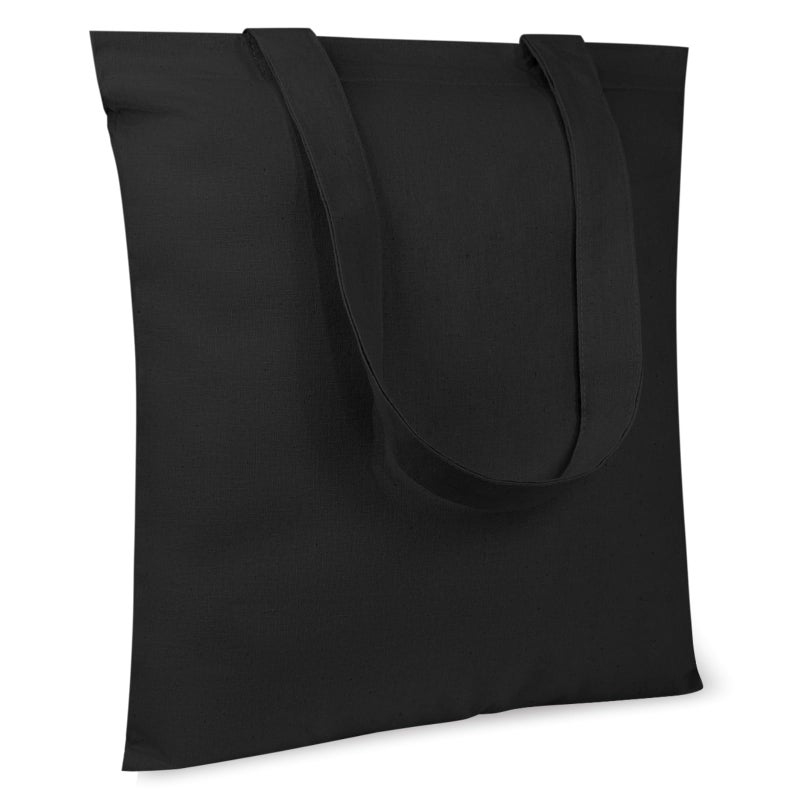 TOPDesign 10-Pack Economical 11.8"x13" Black Cotton Tote Bag, 5oz Lightweight Fabric, Small Reusable Grocery Shopping Cloth Bags, DIY Your Creative Designs - Image 1