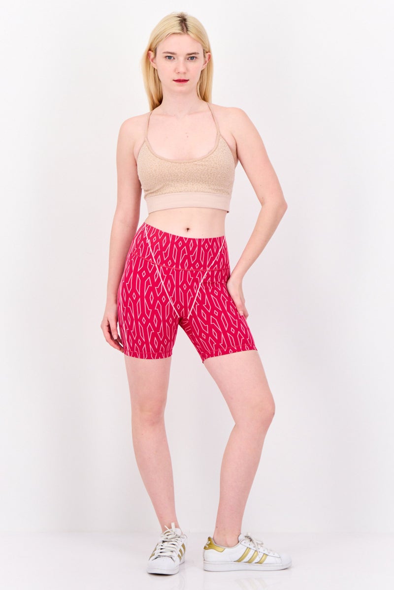 Adidas Adidas x Ivy Park Women Sportswear Fit Cycling Shorts, Dark Pink - Image 4
