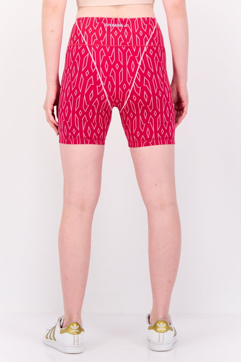Adidas Adidas x Ivy Park Women Sportswear Fit Cycling Shorts, Dark Pink - Image 3