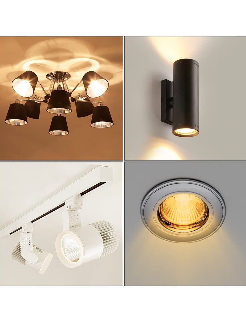 Halogen Bulbs, Pack of 6 GU10 Halogen Spotlight Bulbs 35W 220-240V Dimmable 2800K Warm GU10 35W White