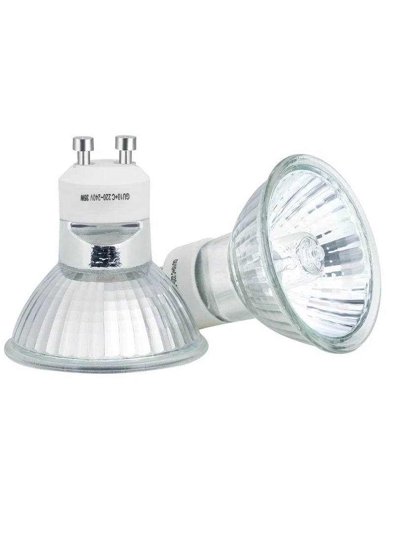 Halogen Bulbs, Pack of 6 GU10 Halogen Spotlight Bulbs 35W 220-240V Dimmable 2800K Warm GU10 35W White