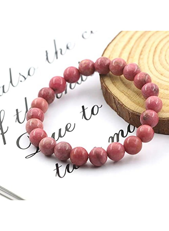 Clearain 8mm Natural Gemstones Round Beads Energy Power Crystal Chakra Reiki Healing Elastic Stretch Bracelet 7 Inch Unisex, 7 inches, Gemstone, crystal - Image 4