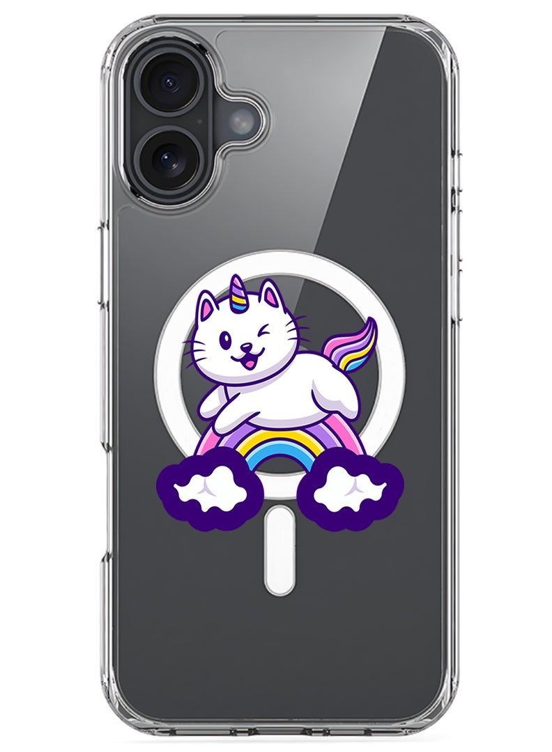 Theodor Magnetic Case for Apple iPhone 17 Compatible with MagSafe Wireless Charging, Shockproof Phone Bumper Cover - Cute Unicorn - Image 1