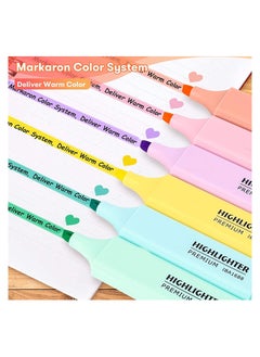 KASTWAVE Highlighters 6Colors Pastel Colors Highlighter Set Assorted Colors Highlighters Pens Chisel Tip Marker Pens for Adults Kids Students Journaling Highlighting Planner Notes Office School Supplies  - Image 2