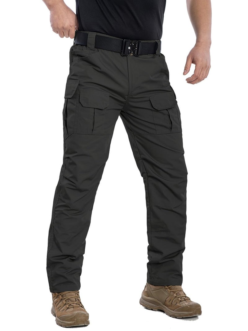 Generic NAVEKULL Men's Outdoor Tactical Pants Rip Stop Lightweight Waterproof Military Combat Cargo Work Hiking Pants Black  - Image 1