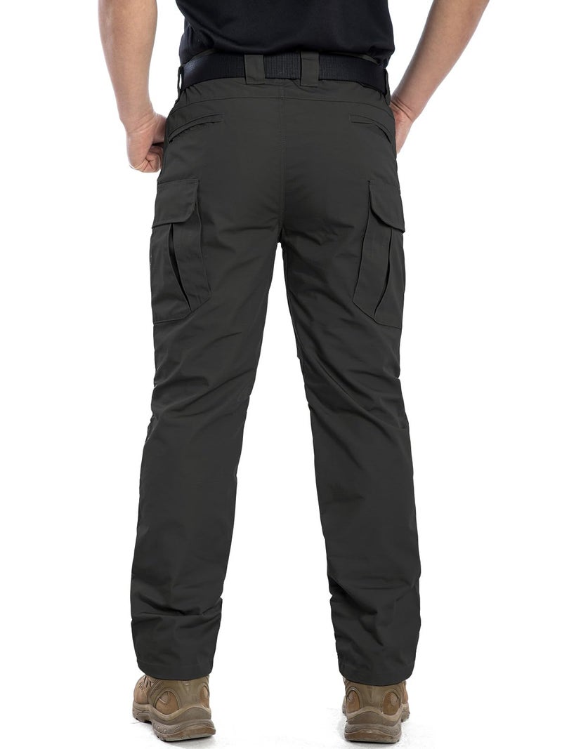 Generic NAVEKULL Men's Outdoor Tactical Pants Rip Stop Lightweight Waterproof Military Combat Cargo Work Hiking Pants Black  - Image 2