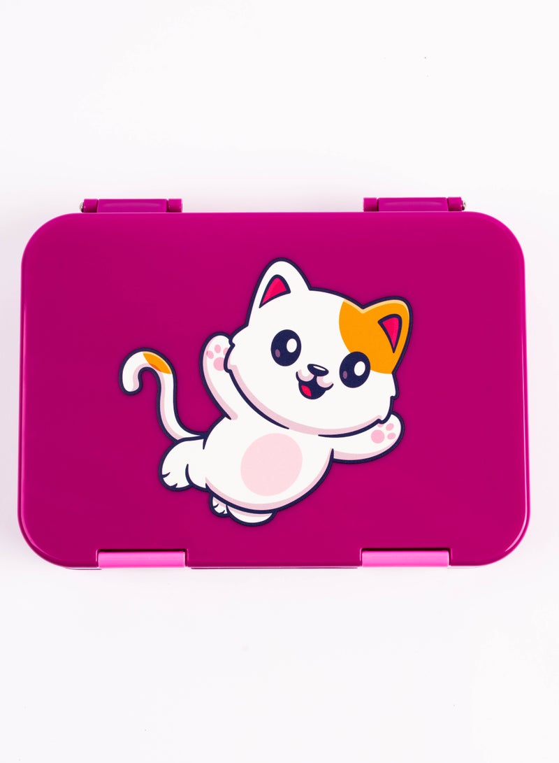 Cocobee Bento Lunch Box,6 Adjustable Compartments - Dark Pink - Image 3