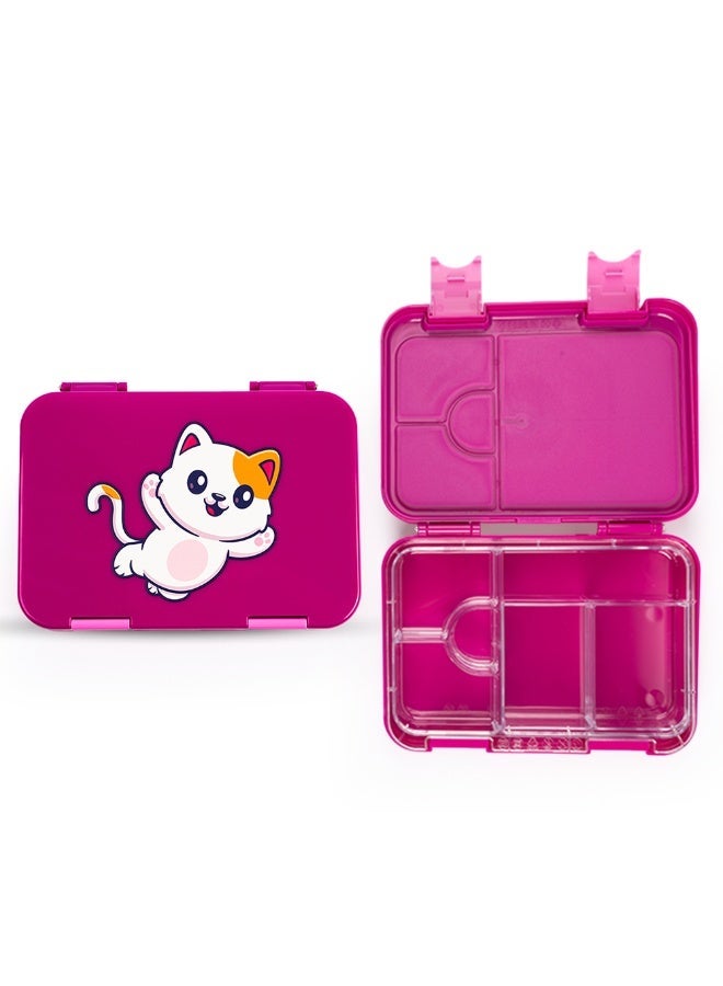 Cocobee Bento Lunch Box,6 Adjustable Compartments - Dark Pink - Image 1