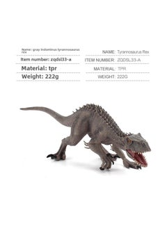 Supply Simulation Jurassic Dinosaur Desktop Static Ornaments Model Tyrannosaurus Rex Fast Raptors TPR-Color:Zqdsl33-a Gray 222g