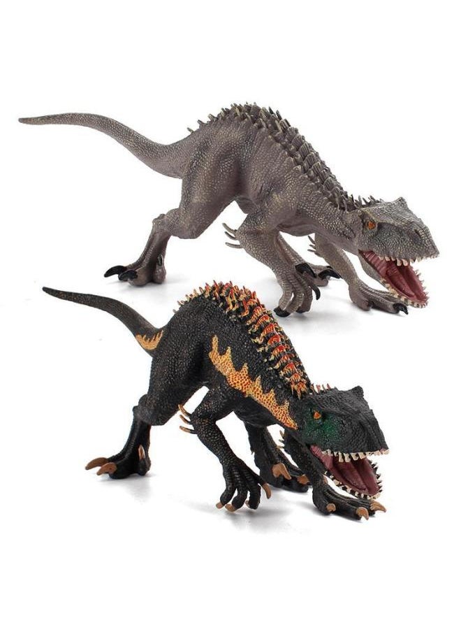 Generic - Supply Simulation Jurassic Dinosaur Desktop Static Ornaments Model Tyrannosaurus Rex Fast Raptors TPR-Color:Zqdsl33-a Gray 222g - Image 1