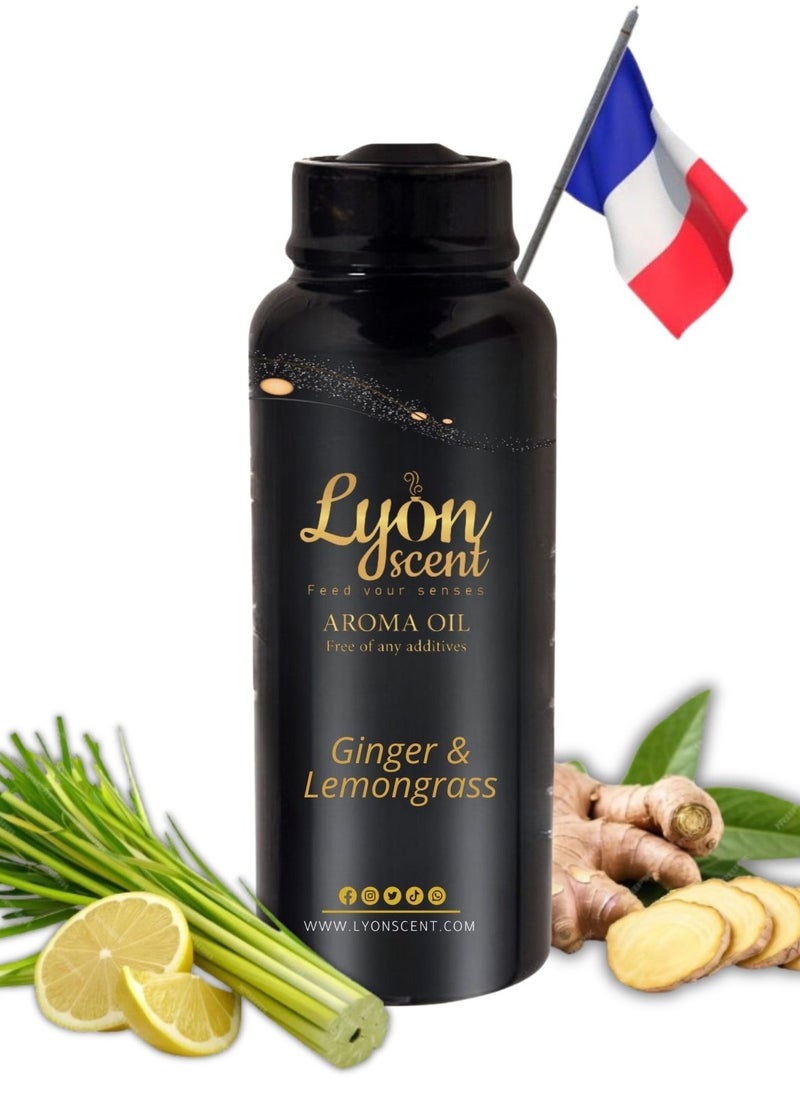 LYON SCENT Lyon Scent Aroma Oil, 100% Pure Oil, Perfume for Air Freshener, Diffuser Aroma, Fragrance Oil, Air Freshener Oil refill, Essential Scented Oil, Luxurious Scent (Ginger & Lemongrass)  - Image 1