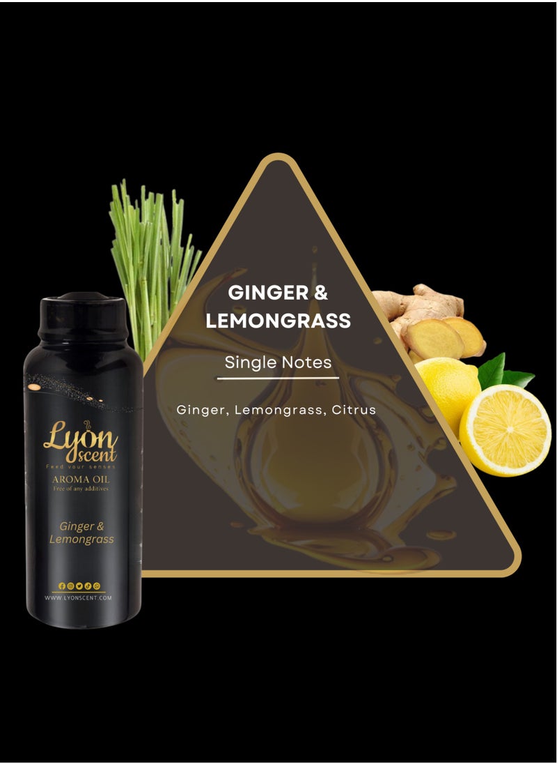 LYON SCENT Lyon Scent Aroma Oil, 100% Pure Oil, Perfume for Air Freshener, Diffuser Aroma, Fragrance Oil, Air Freshener Oil refill, Essential Scented Oil, Luxurious Scent (Ginger & Lemongrass)  - Image 2