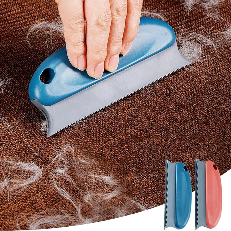 SHOWAY 2-pack pet hair remover brush, reusable rubber dog and cat fur and lint remover for furniture, carpet, clothes, mat, sofa, couch and more - Image 1