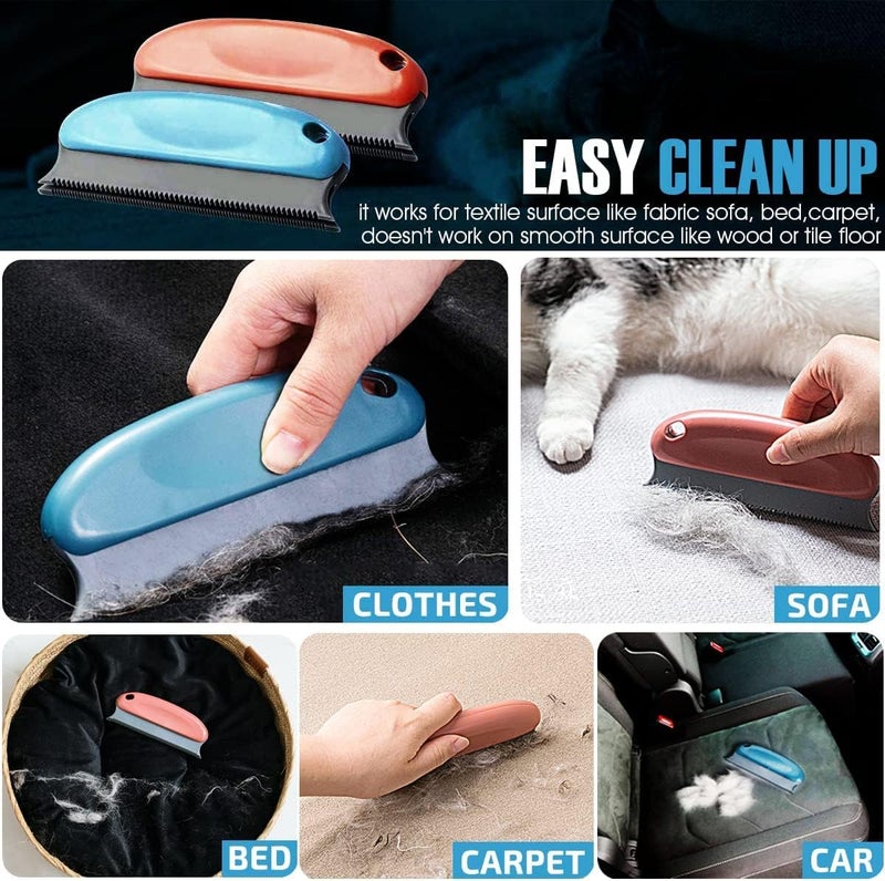 SHOWAY 2-pack pet hair remover brush, reusable rubber dog and cat fur and lint remover for furniture, carpet, clothes, mat, sofa, couch and more - Image 5
