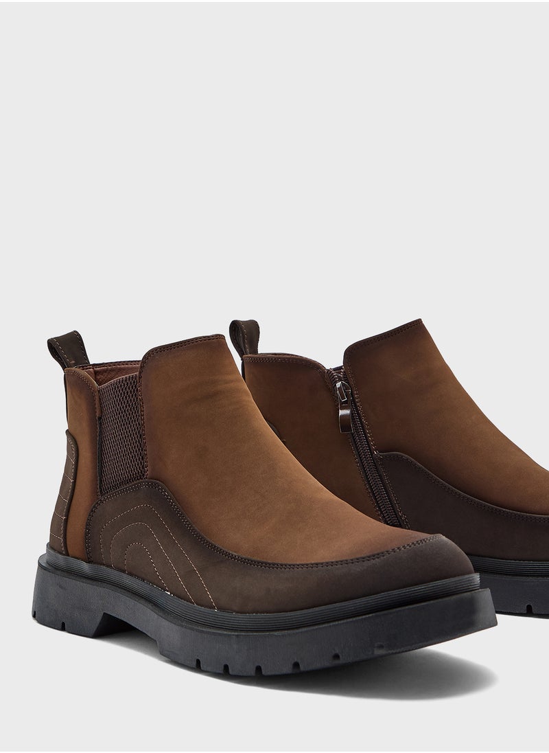 Robert Wood Suede Pull On Boots  - Image 4