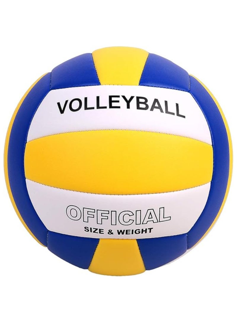 Official Size 5 Volleyball Soft Ball Made of High Quality and Long Lasting Materials Suitable for Indoor and Outdoor Use for Playing at the Gym and Training at the Beach - Image 1