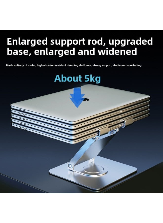 Desktop Laptop Bracket Upgrade And Expansion Dock Rotary Office Entertainment Live Elevated Rack Support Wholesale-Color:A12 Docking Station Fixed Silver - Image 4