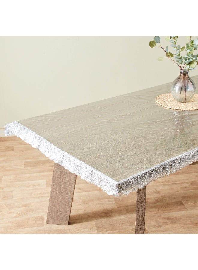 Home Box Crystallo Transparent Table Cover with Lace Border 178 x 228 cm - Image 1
