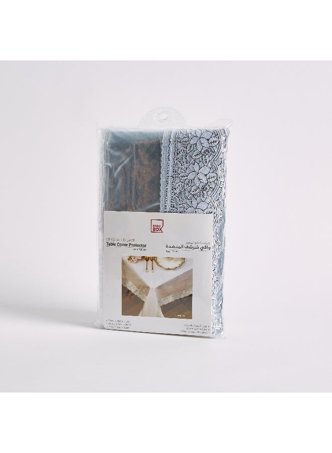 Home Box Crystallo Transparent Table Cover with Lace Border 178 x 228 cm - Image 5