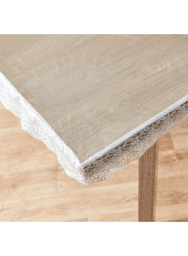 Home Box Crystallo Transparent Table Cover with Lace Border 178 x 228 cm - Image 2