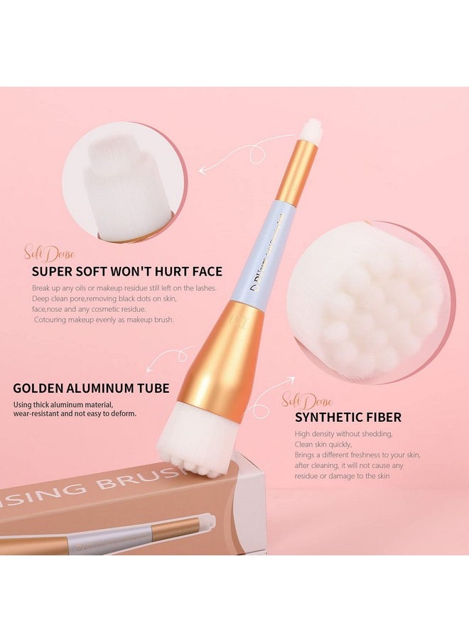 DUcare Manual Facial Cleansing Brush 2In1 Skin Care Face Brush Dual End Facial Manual Dual Face Wash Brush For Deep Pore Exfoliation Massaging  - Image 2