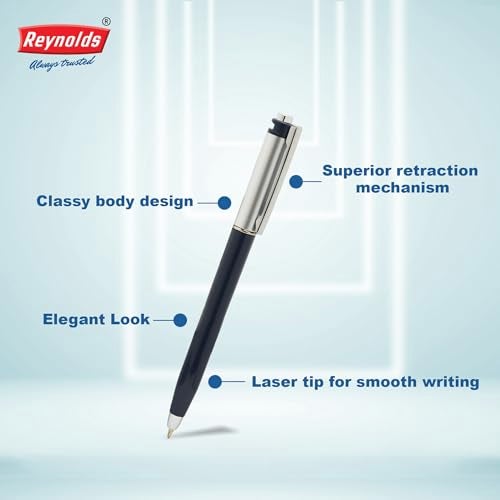 Reynolds Jetter Premier 1 Pen for Writing Blue I Lightweight Ball Pen With Comfortable Grip for Extra Smooth Writing I School and Office Stationery - Image 2
