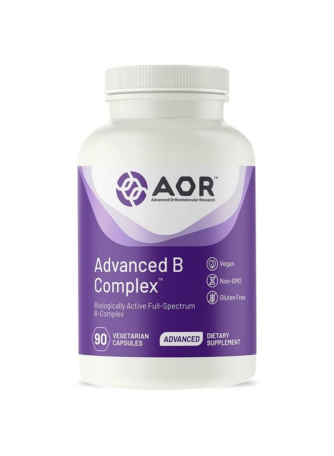 AOR , Advanced B Complex, Multivitamin Support For Energy, Stress And Metabolism, Dietary Supplement, 90 Capsules (90 Servings) - Image 1