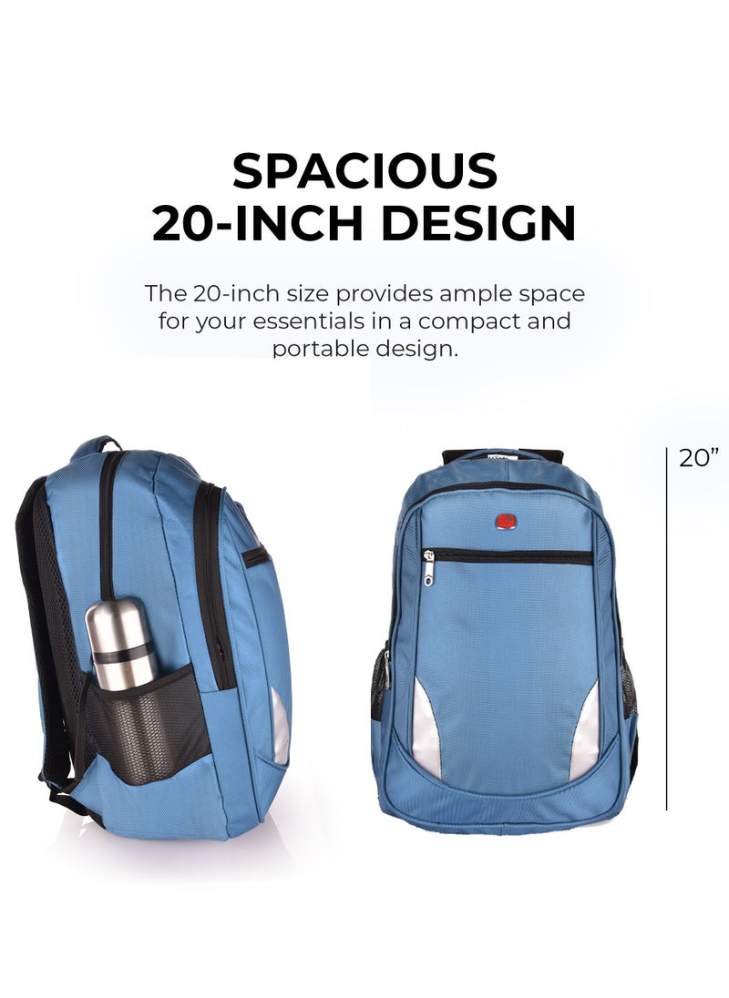 NEW TRAVEL New Travel School Backpack size 20 inch Fabric color Blue  - Image 5