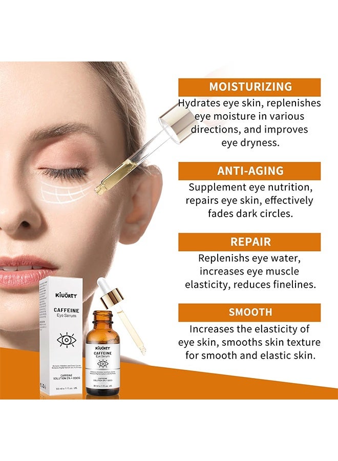 KOEC Caffeine Solution 5% + EGCG,Reduces Appearance of Eye Contour Pigmentation and of PuffinessSolution 30ml - Image 4