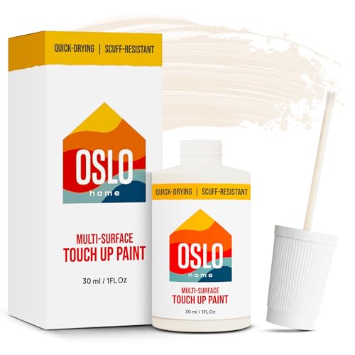 Oslo Home Touch Up Paint, Off White (Snowdrift), 1oz, Matte, w/brush in bottle, Quick drying, for Home repairs, Kitchen Cabinets - Image 1